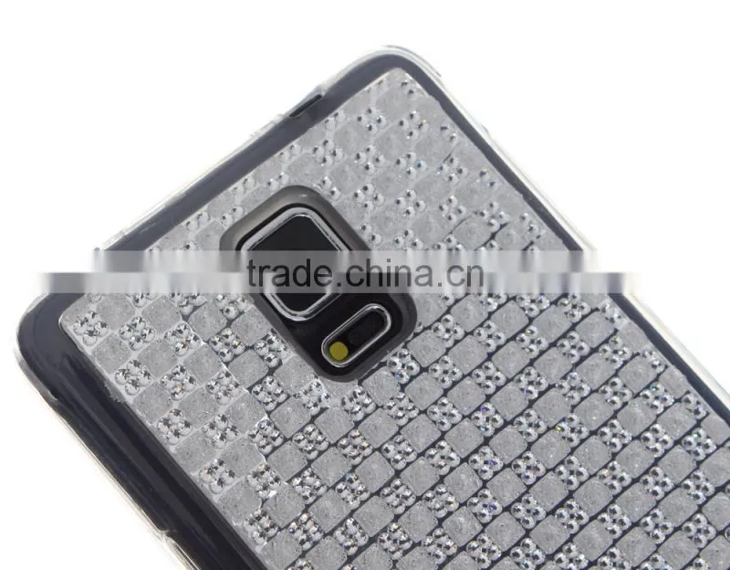 TPU new design diamond stone phone case for Samsung NOTE 4