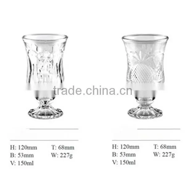 High Quality clear pretty glass cup ice cream