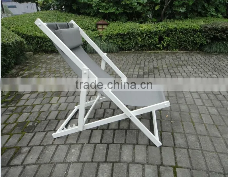 Hot sales aluminum folding teslin beach bed &lounge