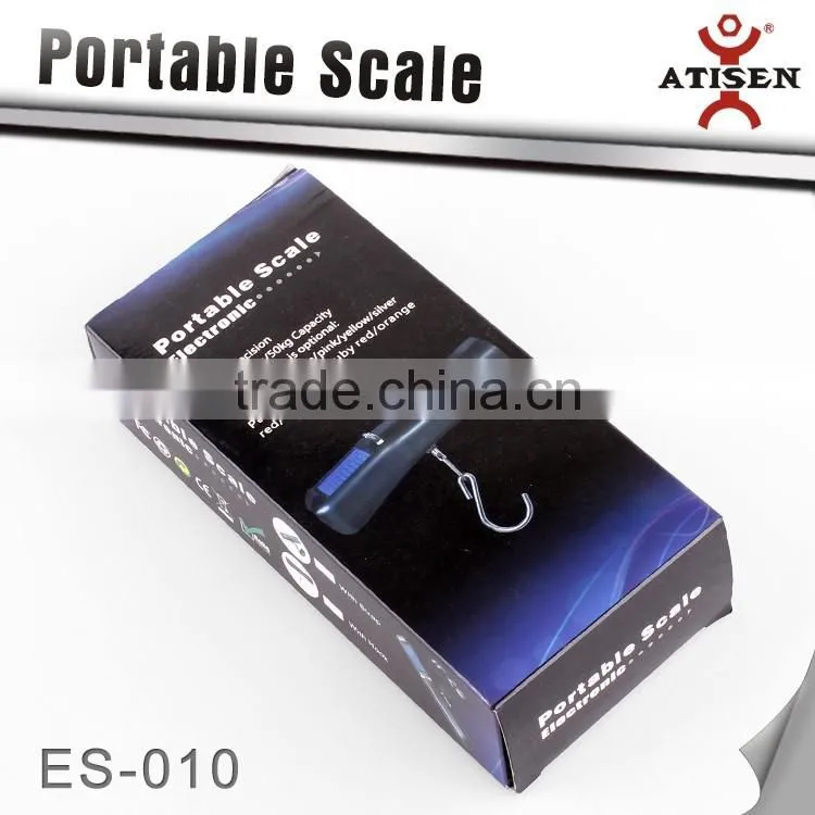Durable 40kg/10g Portable Digital LCD Weight Hanging Hook Scale Blue