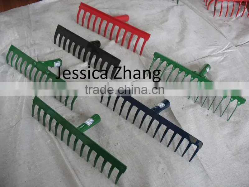 Steel Head Material and Wood Handle Material rake head