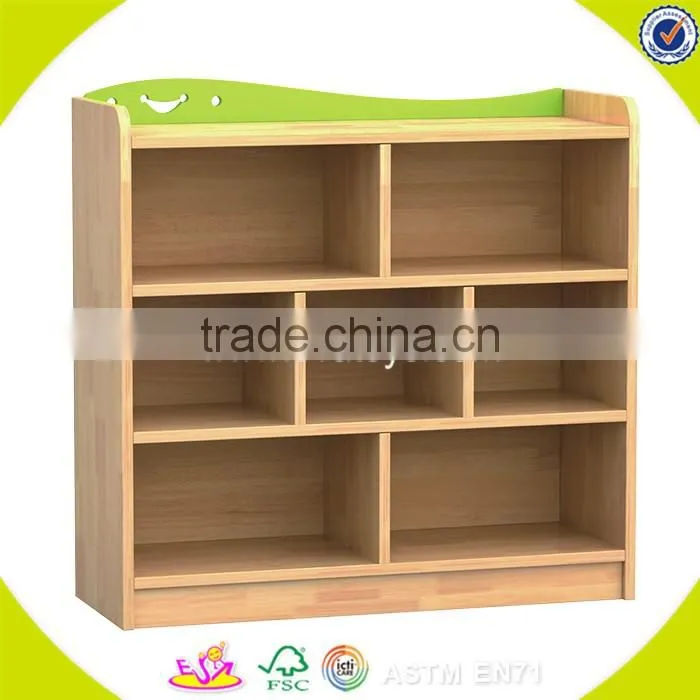 Wholesale inexpensive children toy storage shelf,wooden furniture cartoon style storage, kids storage furniture W08C209