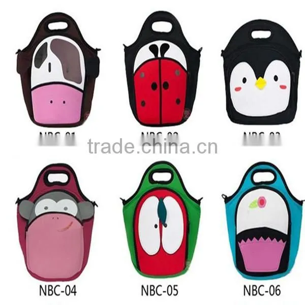free design kids insulated neoprene lunch bag/lunch tote