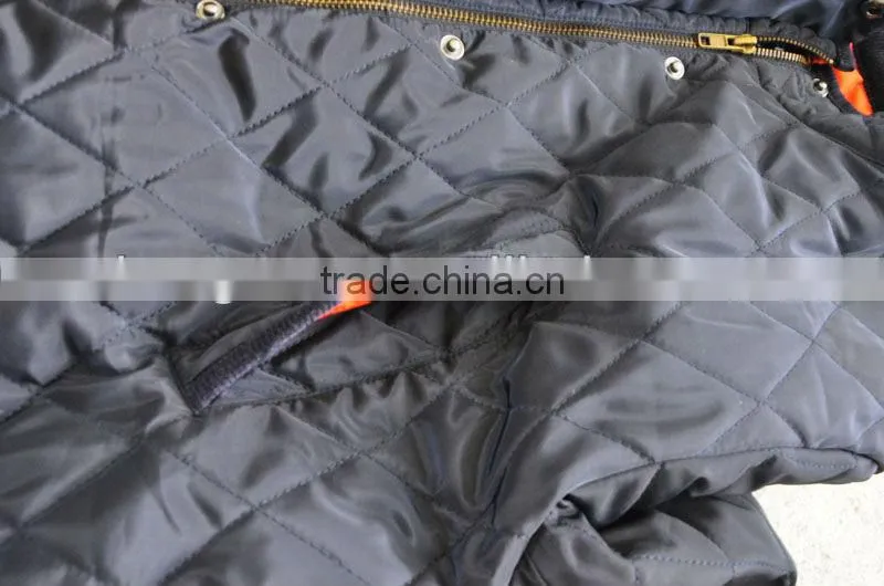 European style Diamond stitching cotton padding quilted Bomber jacket