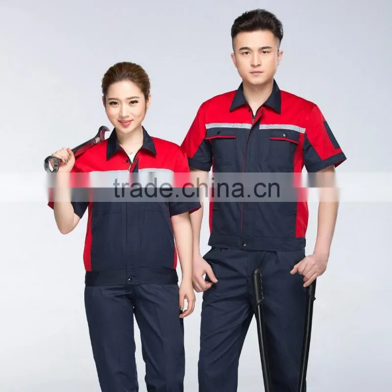 2017 Fashion workwear new design work clothes coverall suit work uniform summer workwear