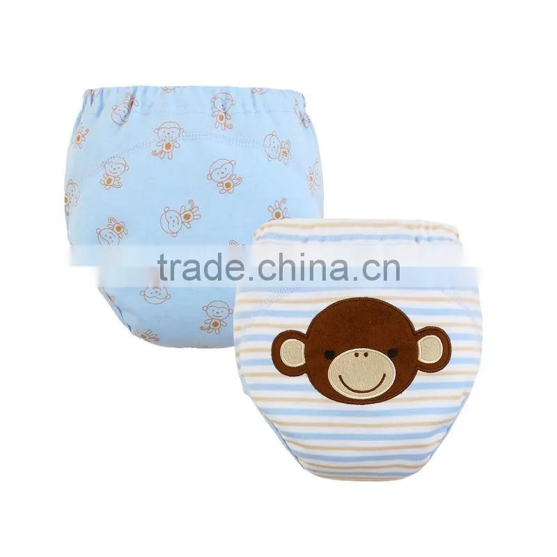 2014 baby wear 100 cotton embroider toddler potty training pants diaper