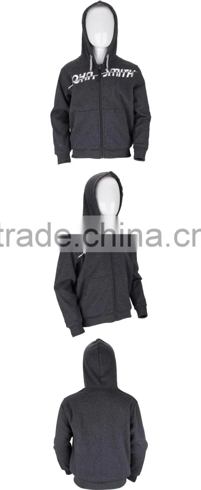 Comfort Zipper Up Blank Kids Sweatshirt Hoodies for Wholesale