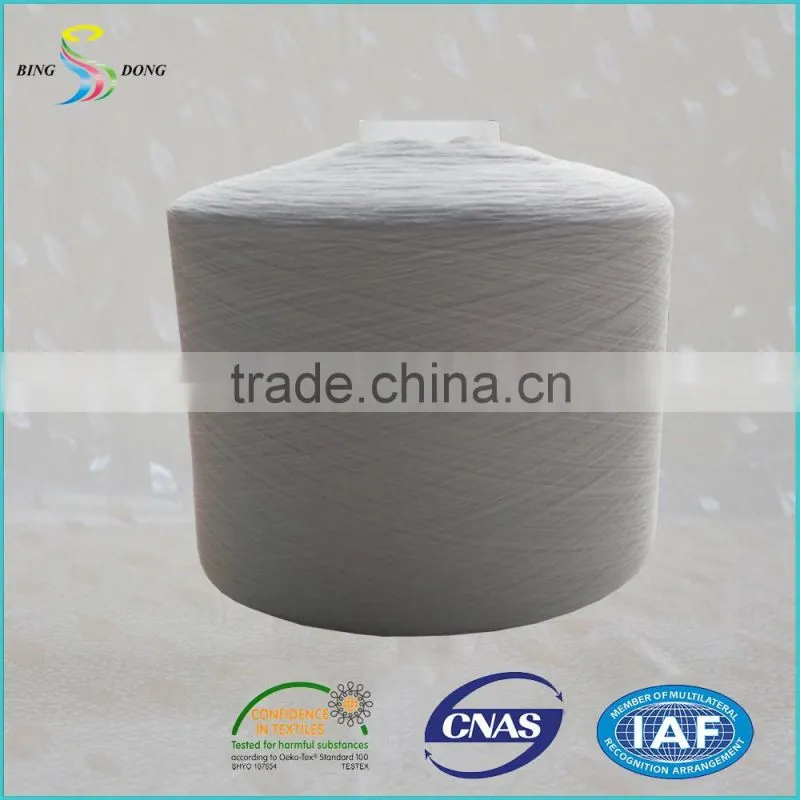Wuhan 52/2 semi dull Korean tubu 100% virgin polyester spun yarn