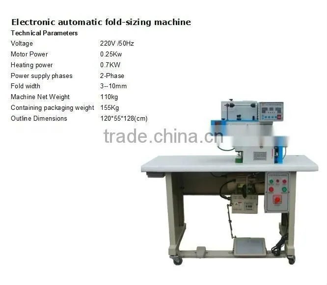 Automatic leather folding machine