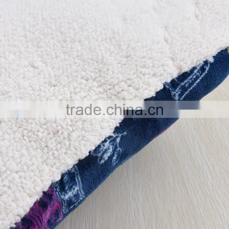 Double side custom print microfiber flannel fleece luxury extra large cushions