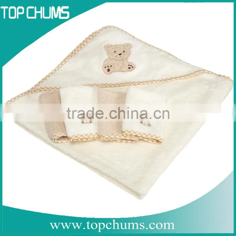 Softextile hooded 100 cotton gift towel set for baby face towel