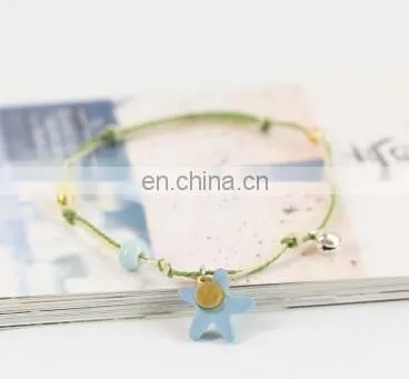 Simple cartoon bracelet female ceramic small adorn article bell bracelets lovely couples jewelry birthday gift