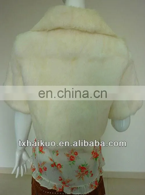 2012 girl winter new fashion rabbit fur mini coat