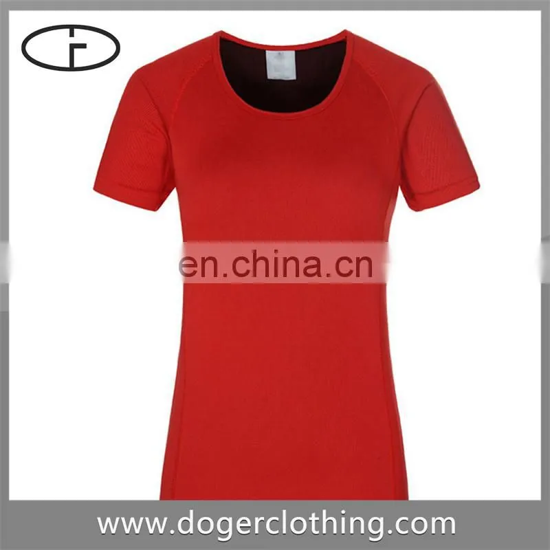 Plain color custom ladies quick dry t-shirts