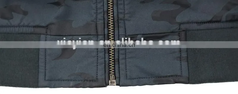 2017 OEM Service Supply Type camouflage pu leather jacket men