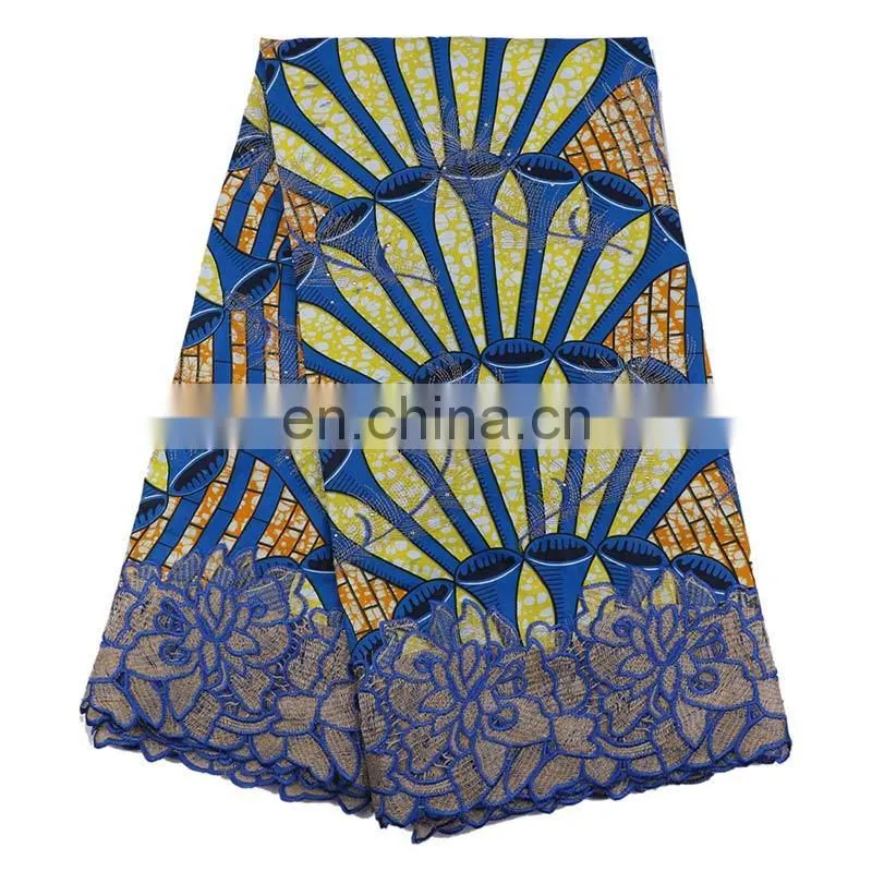 For Nigerian cotton lace trim super wax hollandais lace fabric wax print fabric african L170727002