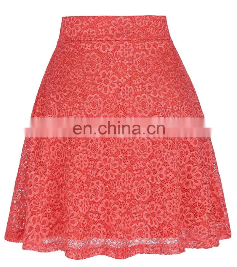 Kate Kasin Women Ladies Floral Pattern Lace Skirt A-Line Latest Skirt Design Pictures KK000445-2