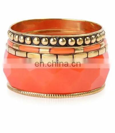 Coin Pattern costume Brass bangle
