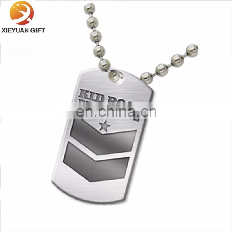 small blank metal tags with debossed text