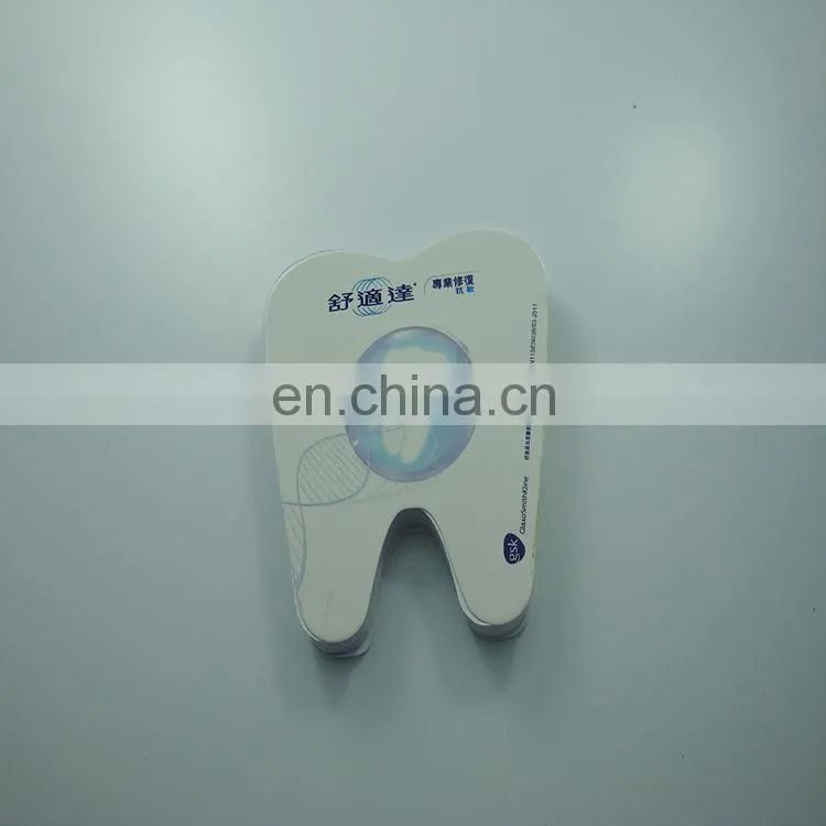 Customized die cut tooth shaped sticky notepad