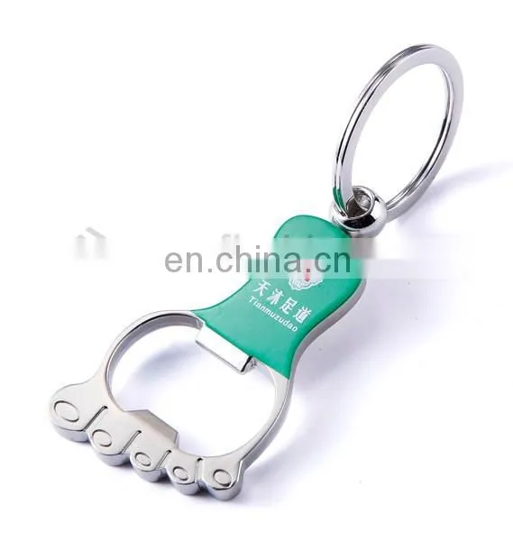 Branding laser engraved hanging pendant metal feet beer bottle opener