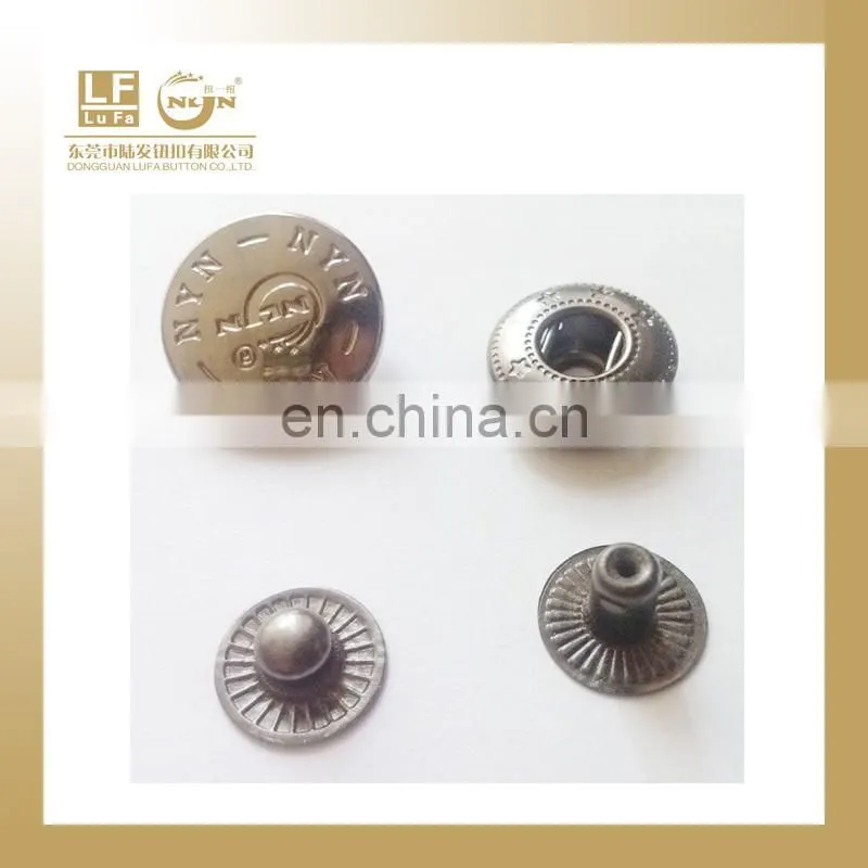 copper metal spring snap button for men's jacket