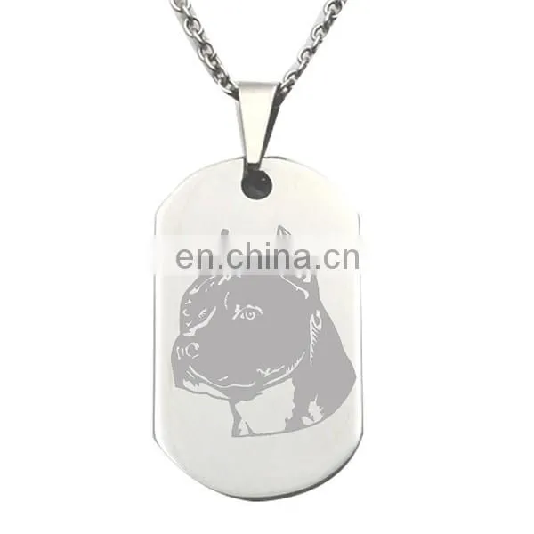 Popular metal army custom logo printed dog tag for men