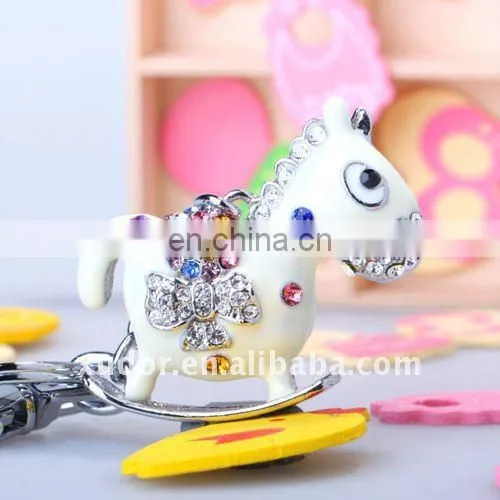 CUTE HOBBYHORSE ANIMAL CRYSTAL KEYCHAIN FOR KIDS