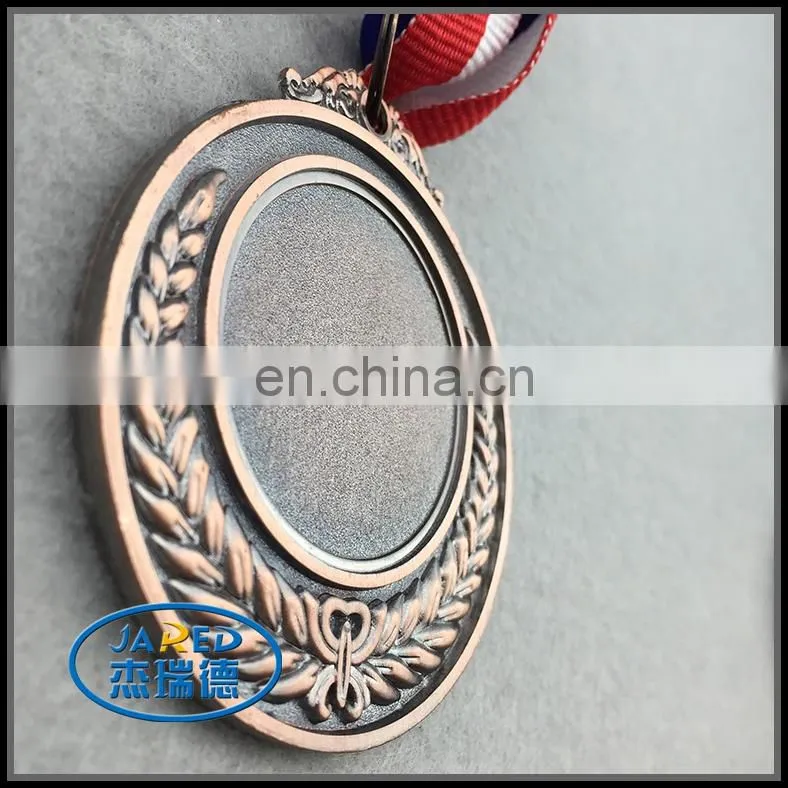 Big Blank Promotional Metal Bronze Ribbon Medal