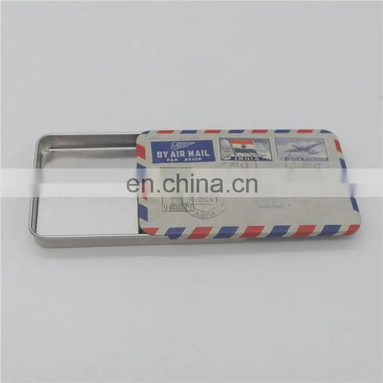 Hot sale rectangular mint Sliding lid candy tin box,mint Slide lid tin can wholesale