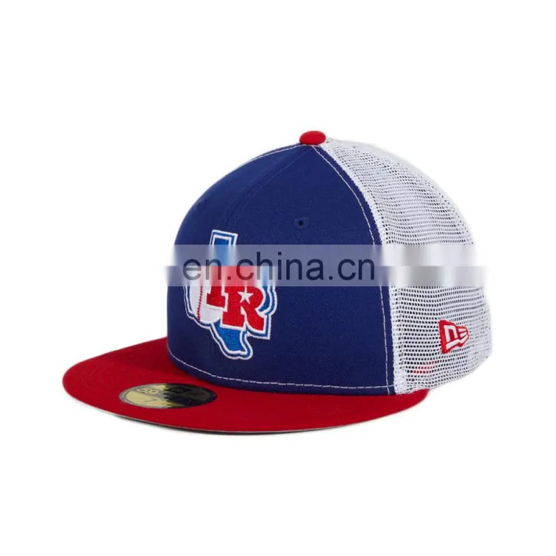 Diznew Custom 2D Embroidery Logo Plastic Strapback 6 Panel White and Purple Thick Dad Baseball Hats