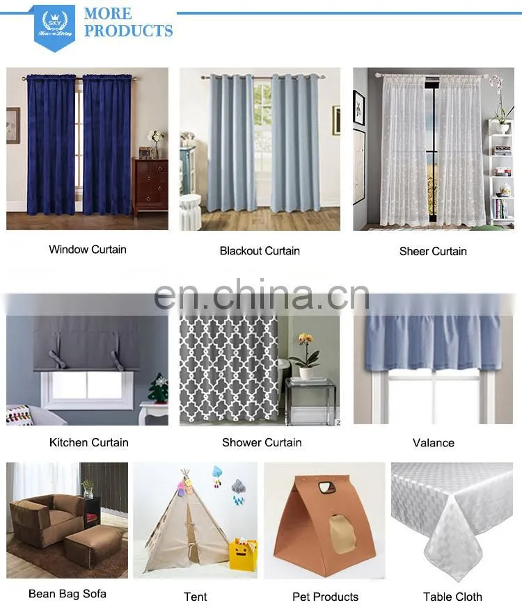 2017 Popular colorful household fabric window curtain