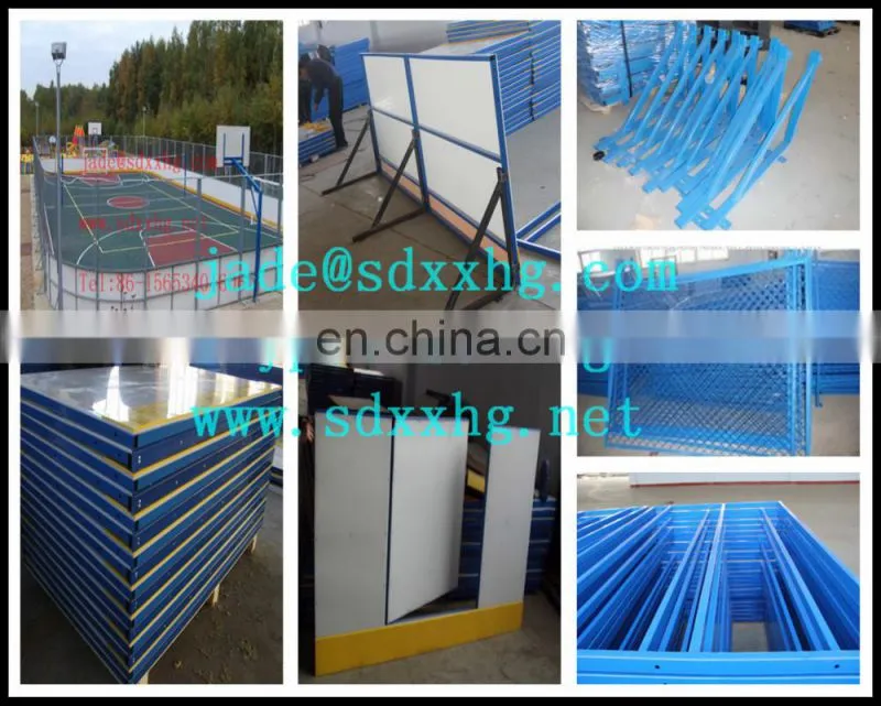 hdpe dasher board; ice rink barrier PE puck board with tempered glass fence