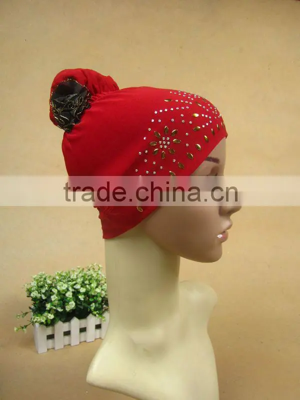 A523 fashion flower islamic hijab cap,muslim hejab hat