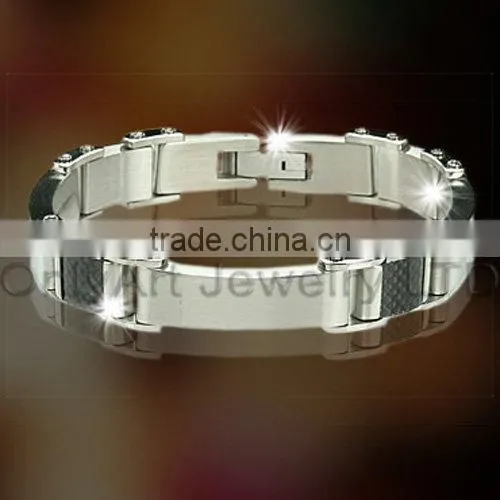 cheap fine jewelry classic stainless stretch mens bracelet