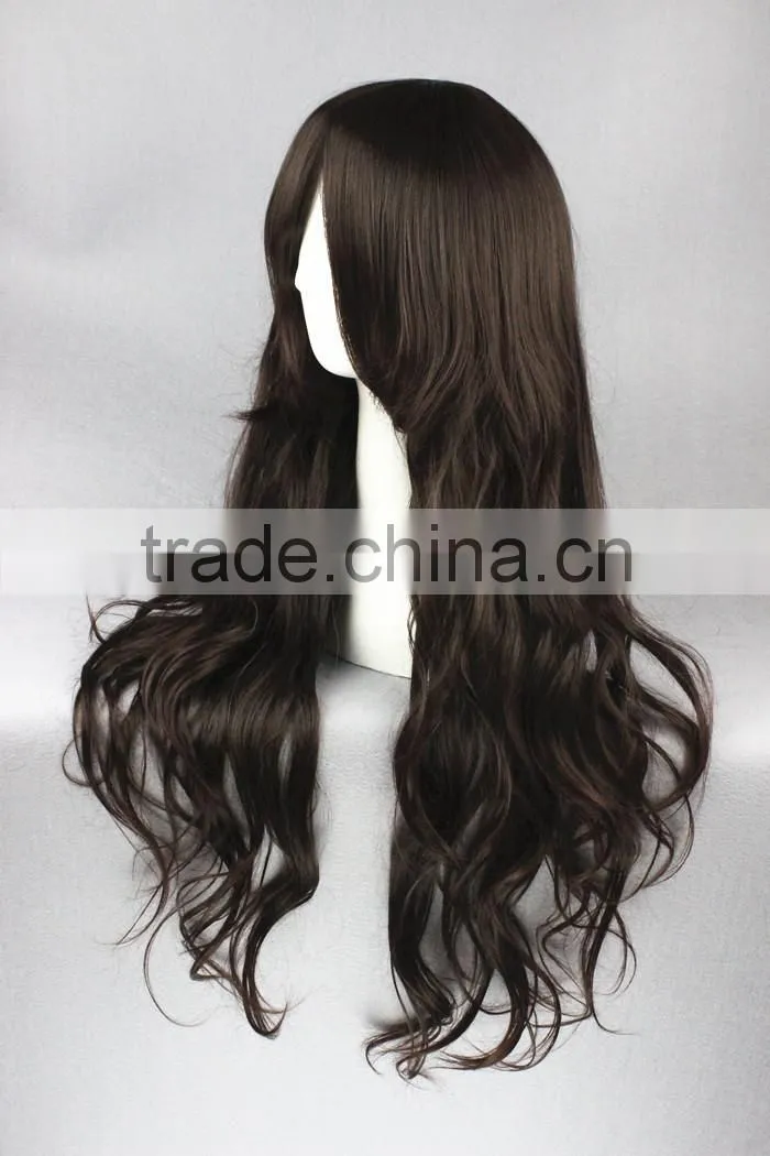 High Quality 65cm Medium Long Curly NO.6 ORIGINAL SOUNDTRACK wig Inukashi Dark Brown wig Synthetic Anime Wig Cosplay Hair Wigs