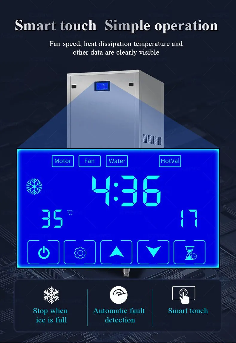 Where is the ice full sensor of the flake ice machine?