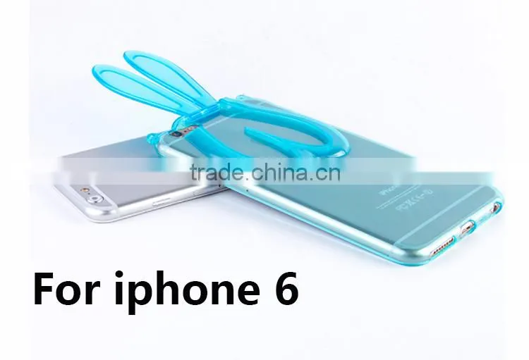 Top sale rabbit ear silicone mobile phone case