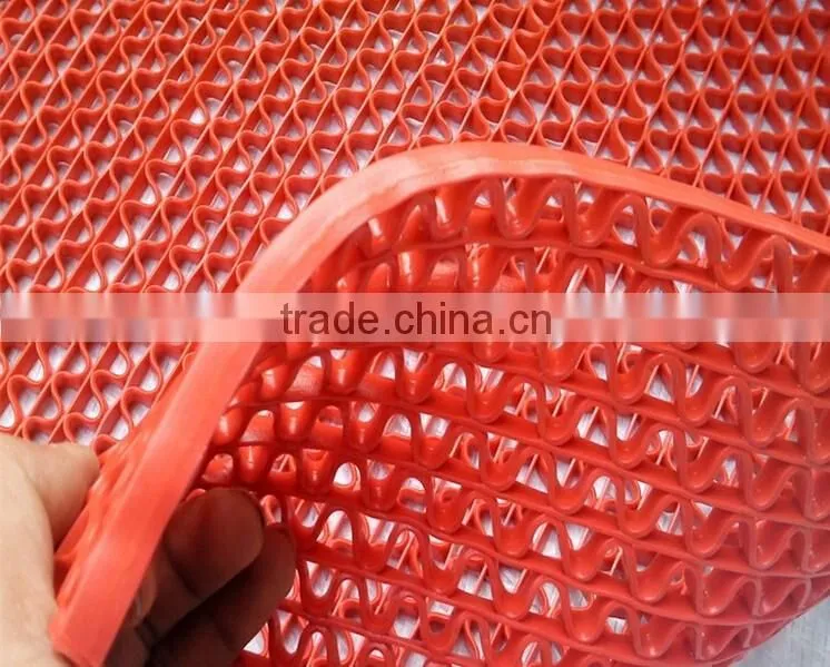 anti-slip s-shape pvc floor mat, PVC S-type floor hollow mats