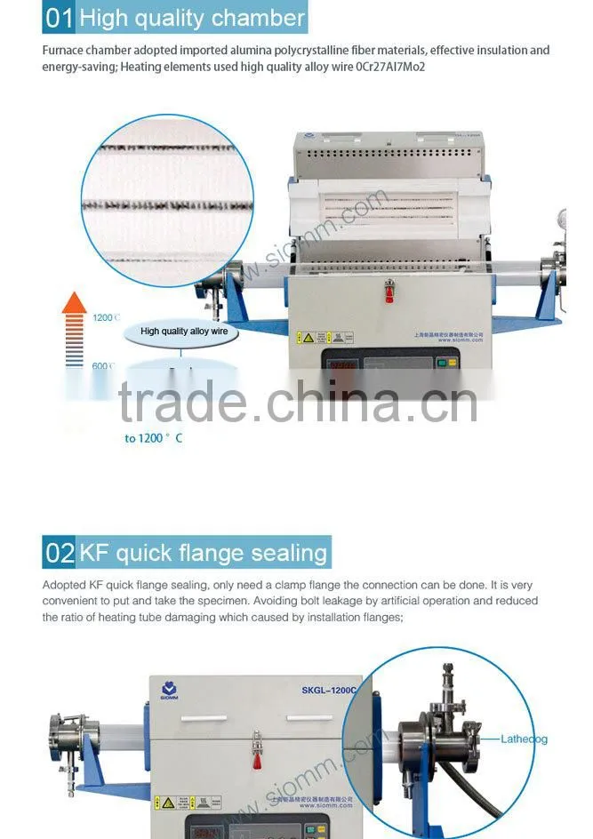 1200degree C Open type Vacuum tube furnace SKGL-1200C