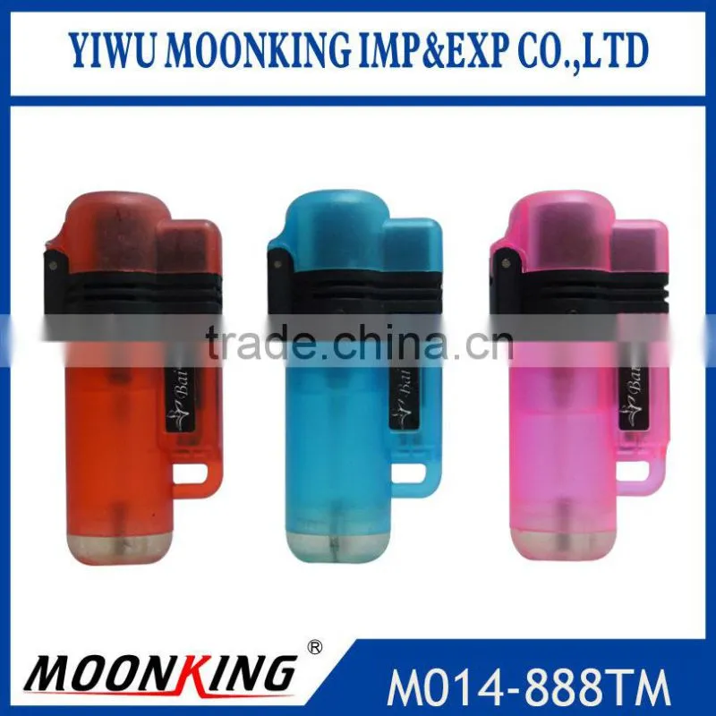 translucent refillable gas jet lighter torch lighter blue flame