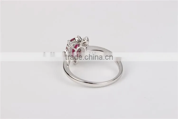 2015 fashion 18k white gold filled jewelry ring manafacturer in Guangzhou