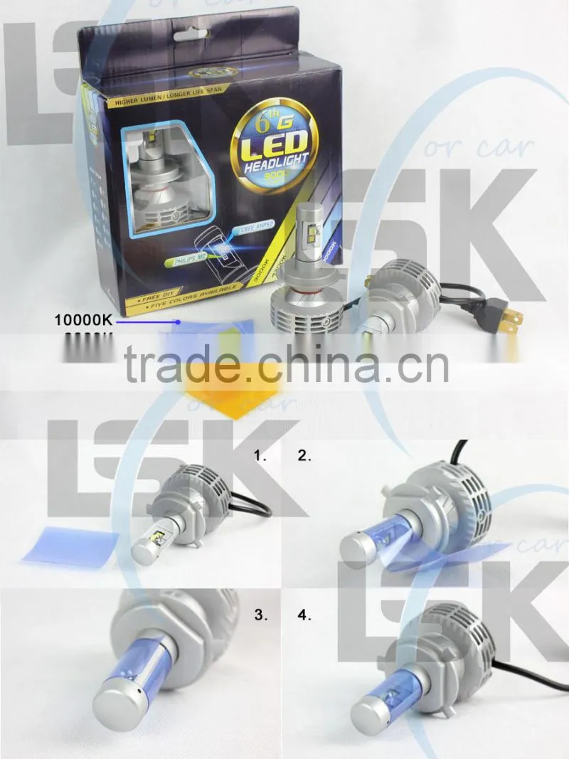 2015 brightest led car light h7 excellent heat dissipation ip65 car led bulb