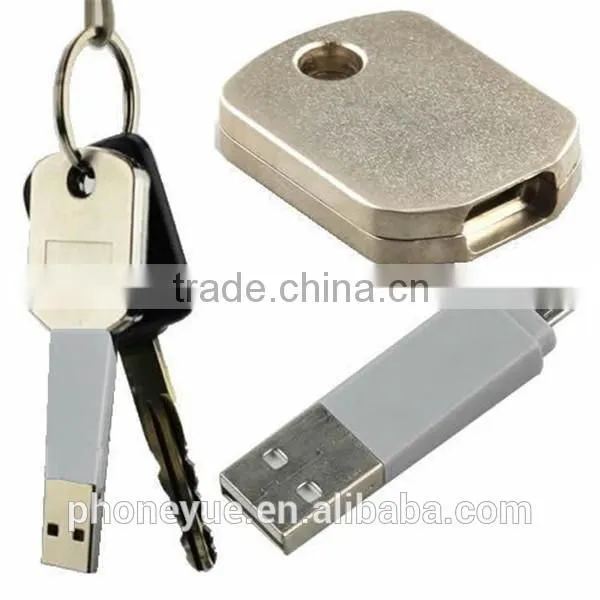 2016 China new design fashional USB Keychain Charger Cable for samsung