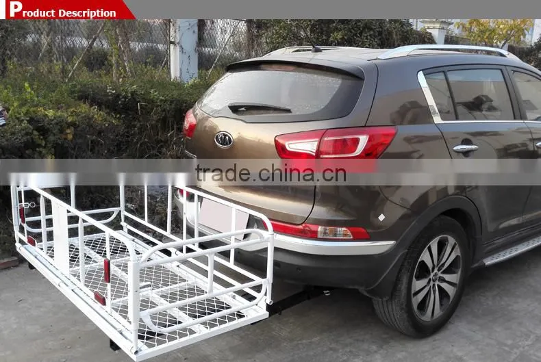 Hitch mounted folding steel luggage carrier For land cruiser