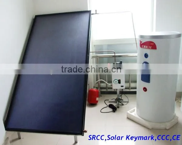 Solar water geyser with flat plate soalr collector