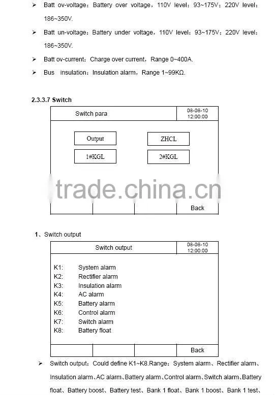 LCD substation power supply control and management system