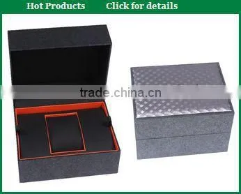 Promotional high quality men leatherette paper watch gift box