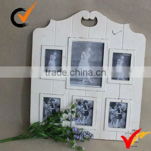 White Craft Hanging Wooden Photo Picture Frame