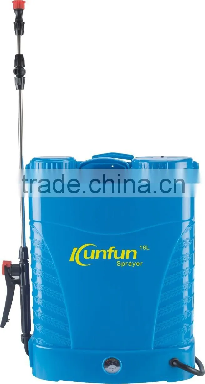 16L electric automatic knapsack agricultural battery sprayer